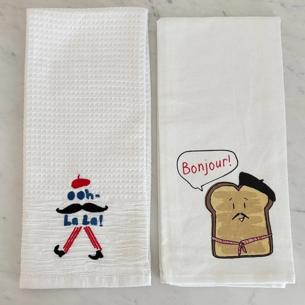 New! French Theme Kitchen Towels